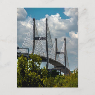 Talmadge Memorial Bridge Savannah Georgia Postkarte