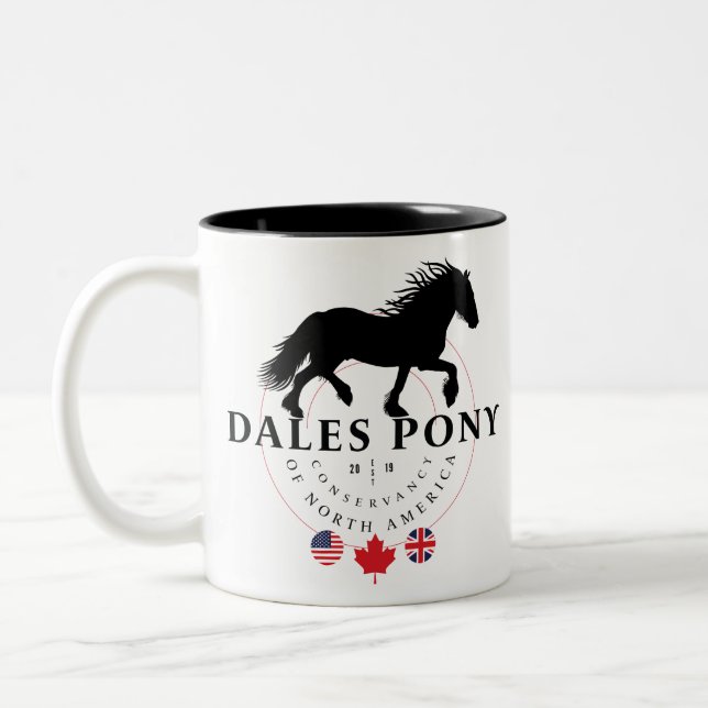 Talpony, ein seltener britischer Entwurf Zweifarbige Tasse (Links)