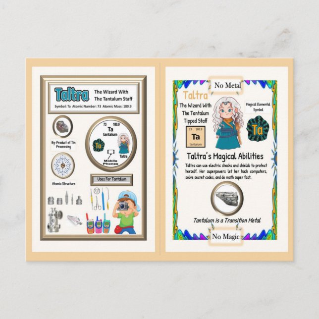 Taltra Wizard - Tantalum-Element Postkarte (Vorderseite)