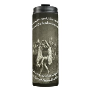 Tam O Shanter Burns Nacht Zitat in Grau Thermosbecher