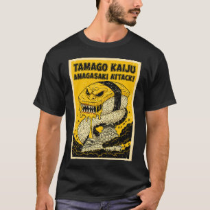 Tamago Kaiju Amagasaki Angriff Retro Sushi Monster T-Shirt