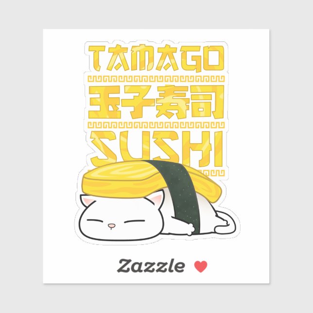 Tamago Sushi Cat Aufkleber (Blatt)