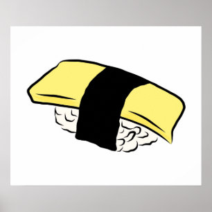 Tamago Sushi Eggroll Sushi Maki Japanische Liebe Poster