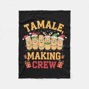 Tamale Making Crew Funny mexikanische Weihnachtsfe Fleecedecke