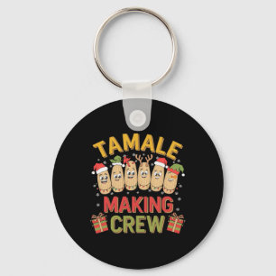 Tamale Making Crew Funny mexikanische Weihnachtsfe Schlüsselanhänger