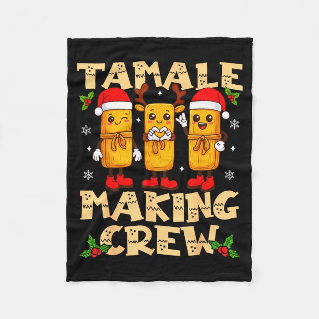 Tamale Making Crew Tamale Season Funny Mexican Chr Fleecedecke (Vorderseite)