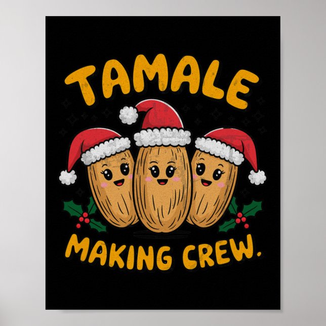 Tamale Making Crew Weihnachts Party Mexikanische F Poster (Vorne)
