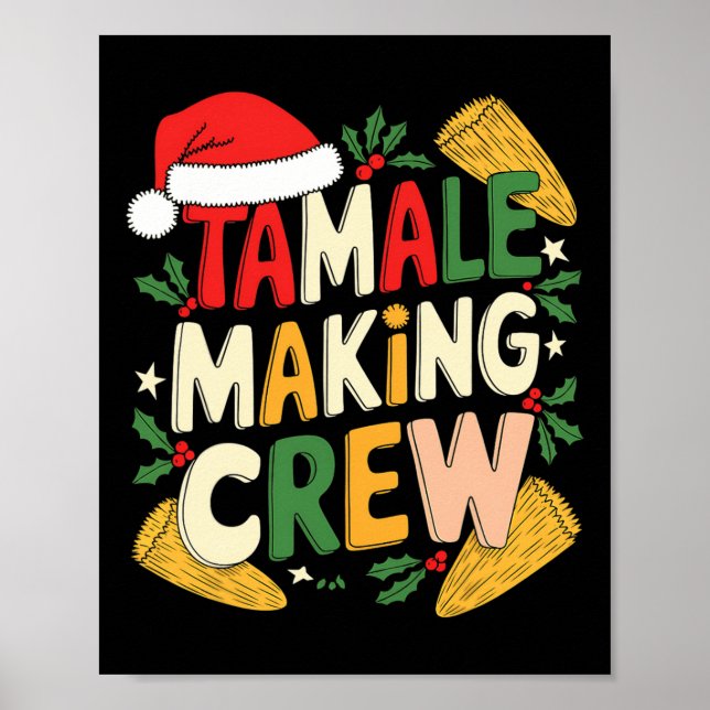 Tamale Making Crew Weihnachtskochen Poster (Vorne)