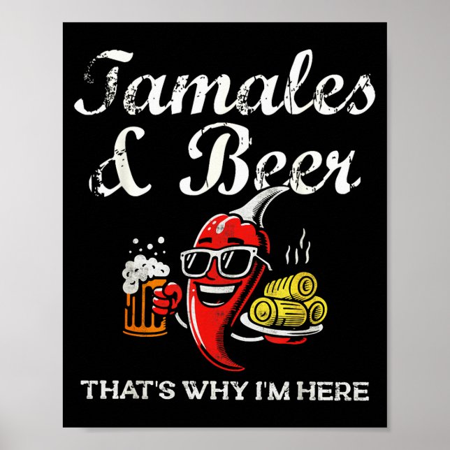 Tamales &amp; Beer Funny Tamale Season Mexican Chr Poster (Vorne)