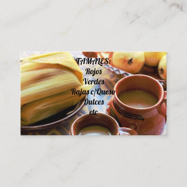 Tamales Business Cards Visitenkarte (Vorderseite)