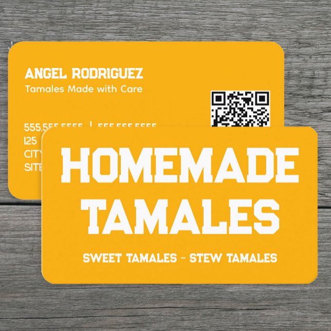 Tamales Custom QR Visitenkarte (Tamales Custom QR Business Cards)