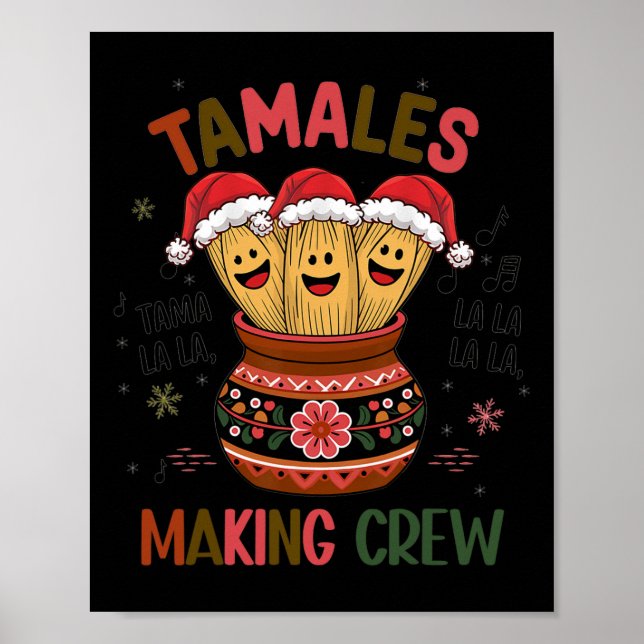 Tamales Making Crew Tamale Saison Funny mexikanisc Poster (Vorne)