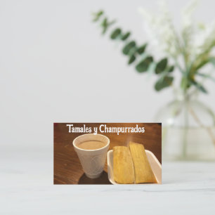 Tamales y champurrados visitenkarte