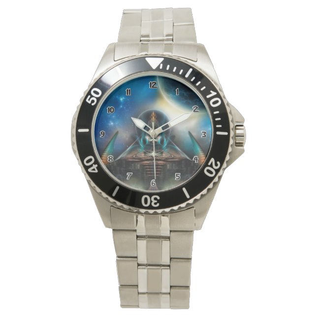 Tamalin 5 Science Fiction Artwork Armbanduhr (Vorderseite)