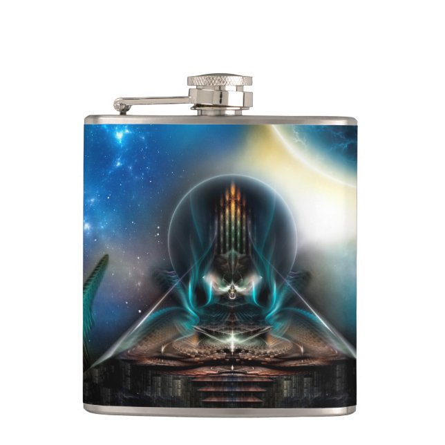 Tamalin 5 Science Fiction Artwork Flask Flachmann (Vorderseite)
