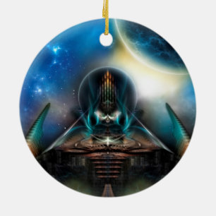 Tamalin 5 Science Fiction Fraktal Kunstwerk Keramikornament