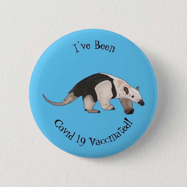 Tamandua-Cartoon-Abbildung Button (Vorderseite)