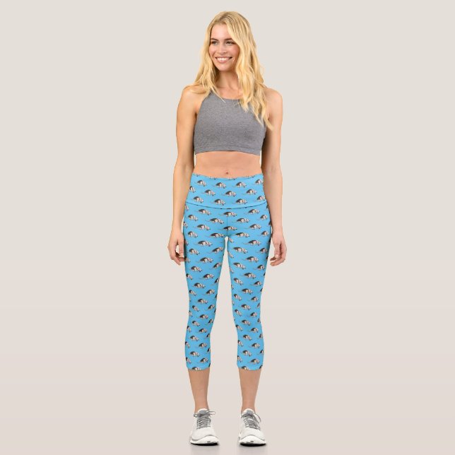 Tamandua-Cartoon-Abbildung Capri Leggings (Vorderseite)