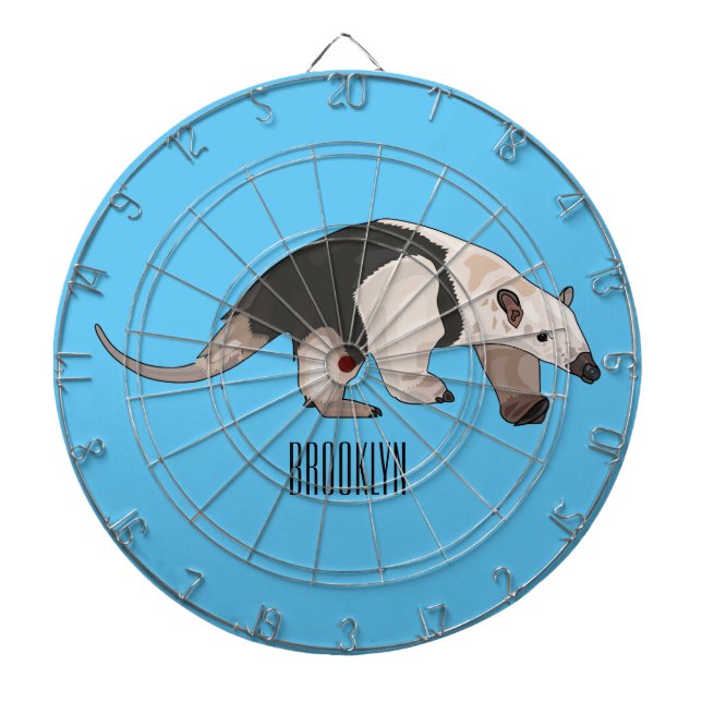 Tamandua-Cartoon-Abbildung Dartscheibe (vorne)