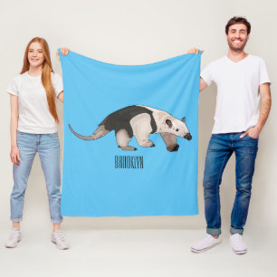 Tamandua-Cartoon-Abbildung Fleecedecke