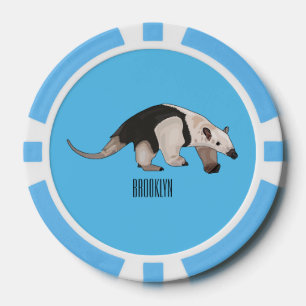 Tamandua-Cartoon-Abbildung Pokerchips