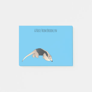 Tamandua-Cartoon-Abbildung Post-it Klebezettel