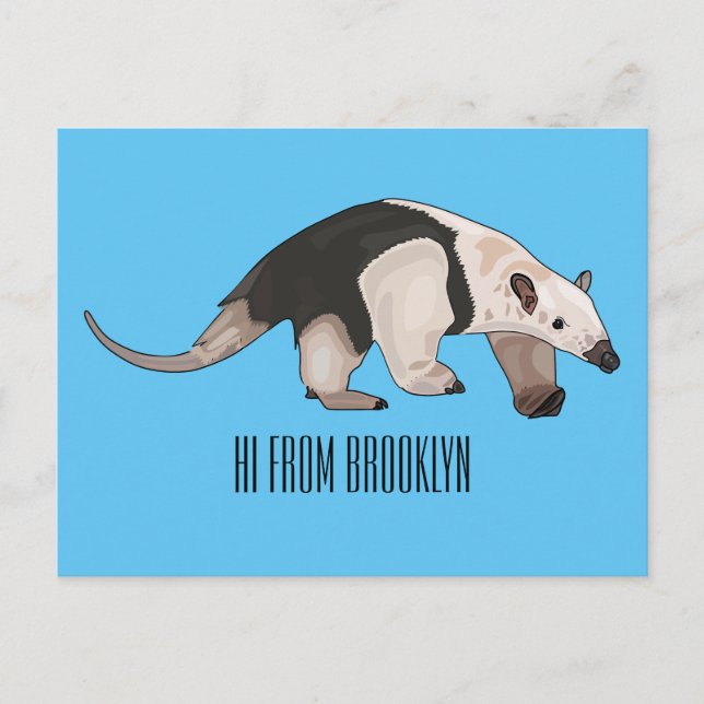 Tamandua-Cartoon-Abbildung Postkarte (Vorderseite)