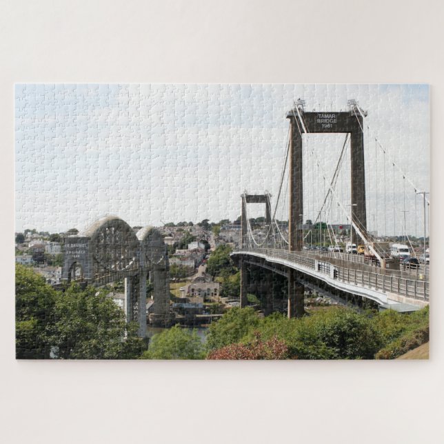 Tamar Bridges, Saltash & Plymouth, England Puzzle (Horizontal)