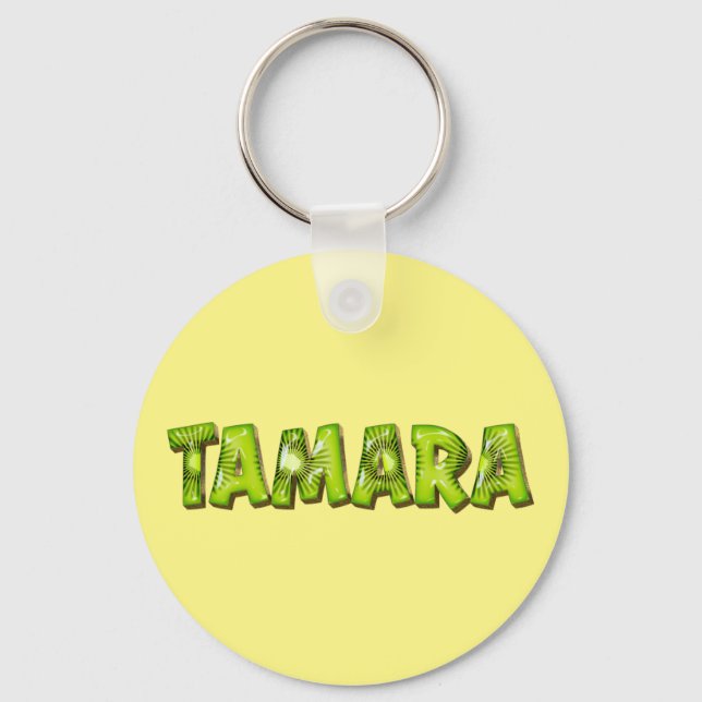 Tamara Name Kiwi Design Schlüsselanhänger (Vorderseite)