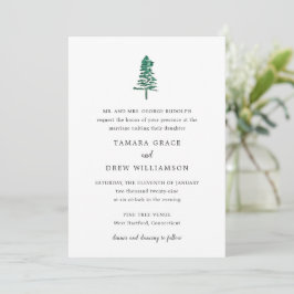 Tamara Pine Tree Moderne Hochzeit Einladung