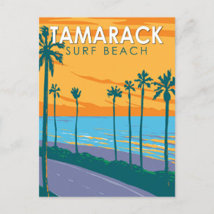 Tamarack Surf Beach Kalifornien Reise Kunst Vintag Postkarte