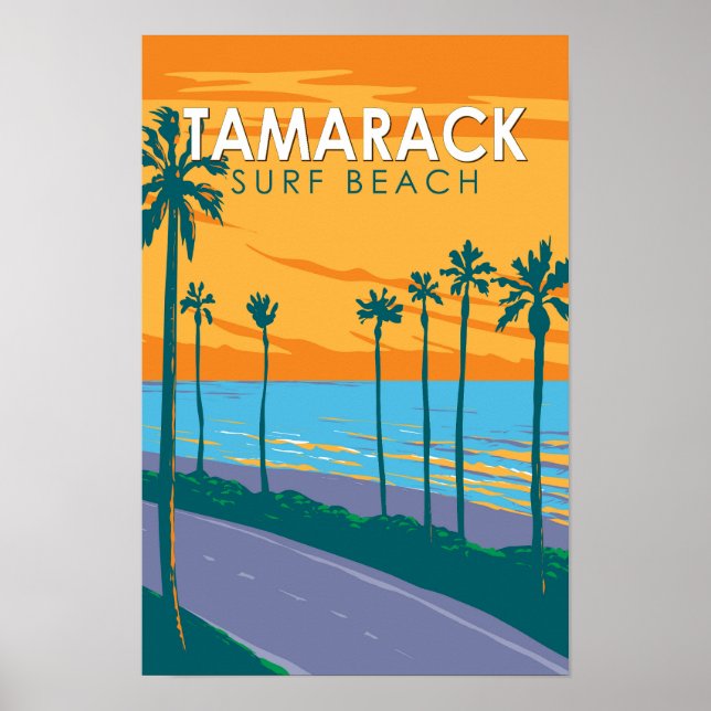 Tamarack Surf Beach Locarno Vintag Poster (Vorne)
