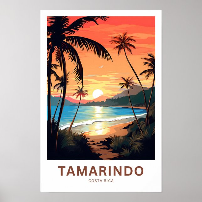 Tamarindo Costa Rica Reisen Print Poster (Vorne)