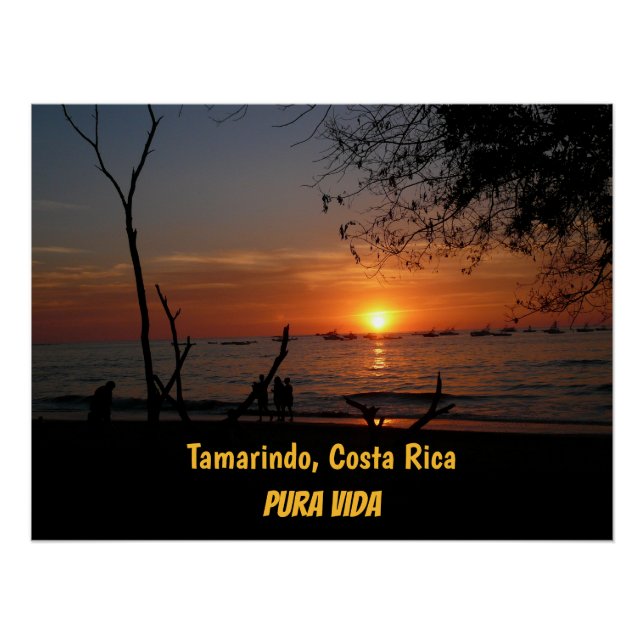 Tamarindo Sunset Poster (Vorderseite)