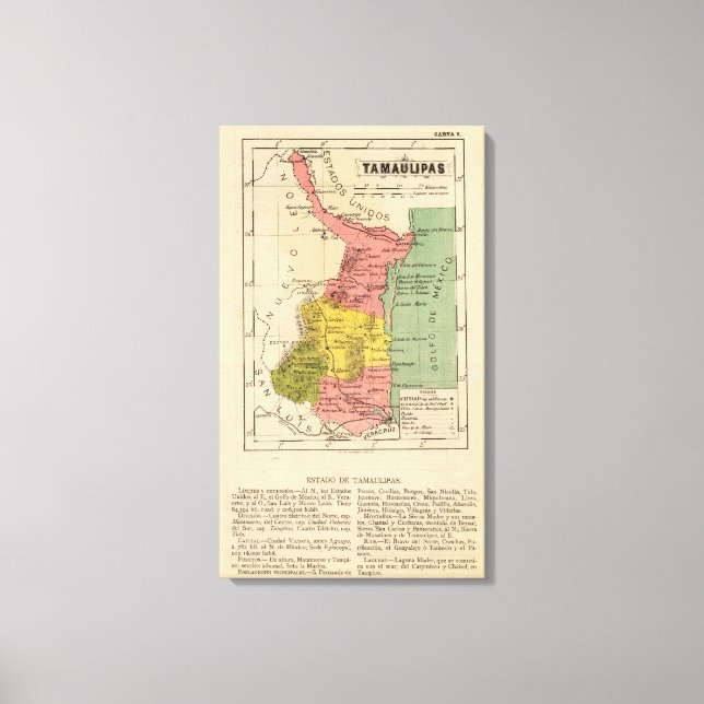 Tamaulipas, Mexiko Leinwanddruck (Vorderseite)