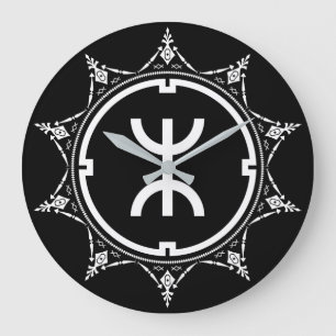 Tamazgha - Amazigh-Symbol Große Wanduhr