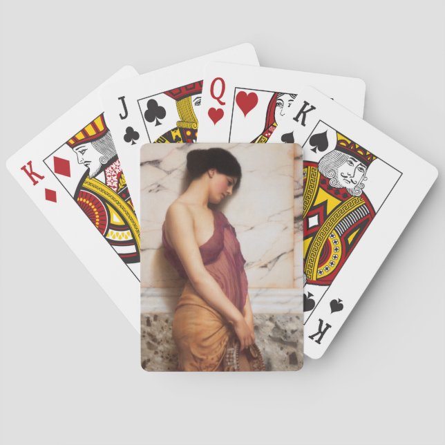 Tambourine-Mädchen durch John William Godward Spielkarten (Rückseite)