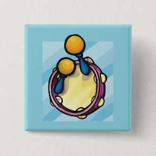 Tamburin und Maracas Button