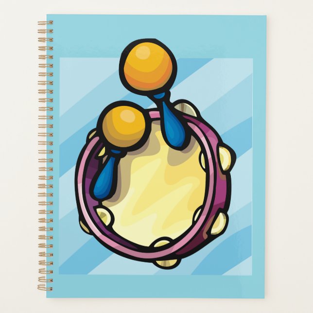 Tamburin und Maracas Planer (Vorderseite)