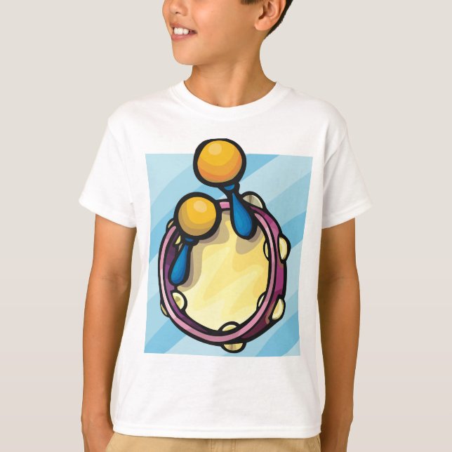 Tamburin und Maracas T-Shirt (Vorderseite)