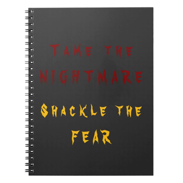 Tame the Nightmare Spiral Foto Notebook Notizblock (Vorderseite)