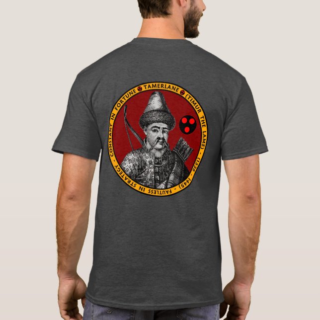 Tamerlane Porträt-Siegel-Shirt T-Shirt (Rückseite)