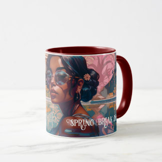 Tamil Woman Miami Resort Pool Malerei Tasse