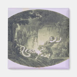 Tamino übte durch eine riesige Schlange aus Magnet