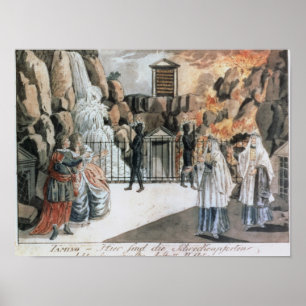 Tamino und Pamina vor dem Tempel Poster