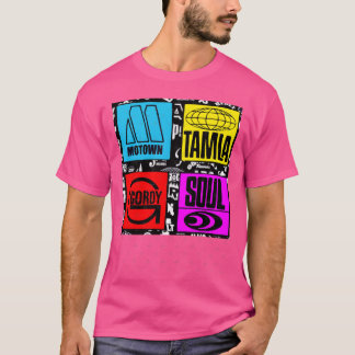 Tamla Soul Motown Gordy Städte Vintage Schallplatt T-Shirt