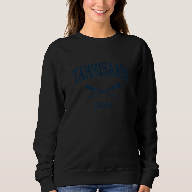 Tammisaari Finland Vintage Nautical Paddles Sports Sweatshirt (Vorderseite)