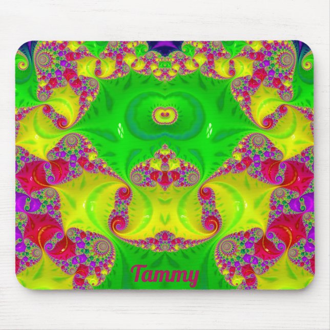 TAMMY ~ Zany Hot Cerry, Gelb, Rot und Grün Mousepad (Vorne)