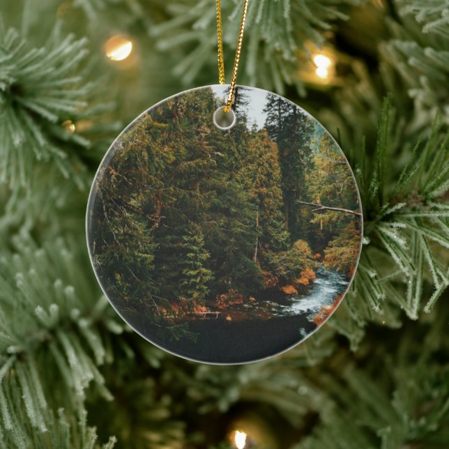 Tamolitch Falls ( Blue Pool) Keramik Ornament (Baum)