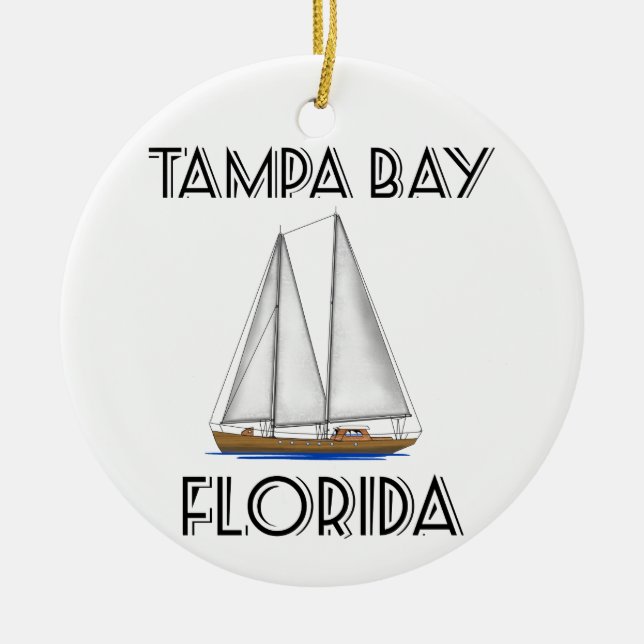 Tampa Bay Florida Sailing Keramik Ornament (Vorne)